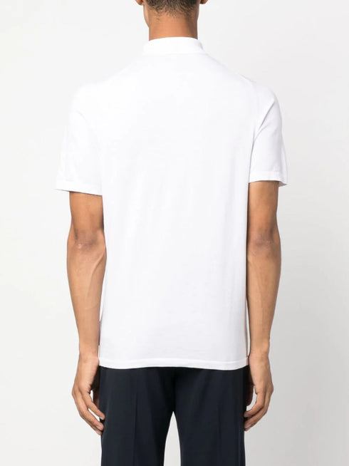 short-sleeved cotton polo shirt